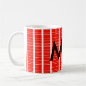 Mug Simple monogramme ajouter votre nom lettre man min (Gauche)