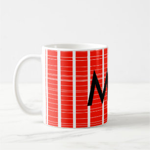 Mug Simple monogramme ajouter votre nom lettre man min