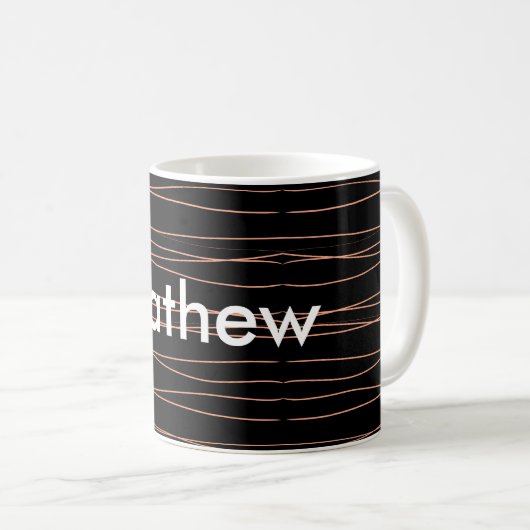 Mug Simple monogramme ajouter votre nom lettre man min (Devant droit)