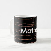 Mug Simple monogramme ajouter votre nom lettre man min (Devant gauche)