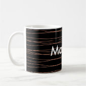 Mug Simple monogramme ajouter votre nom lettre man min (Gauche)