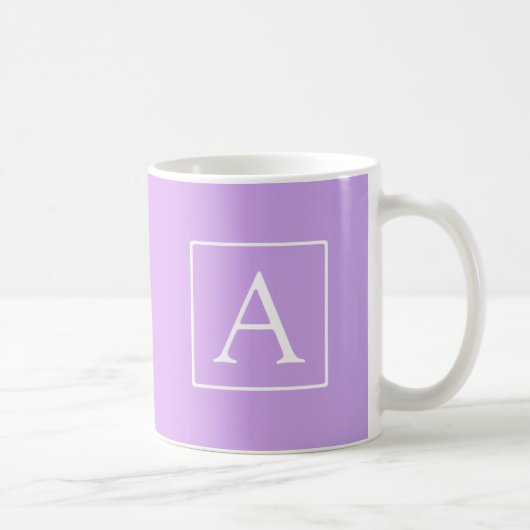 Mug Simple Monogramme | Dégradé Rose/Violet Subtil (Droite)