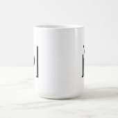 Mug Simple Monogramme initial ombre portée personnalis (Centre)