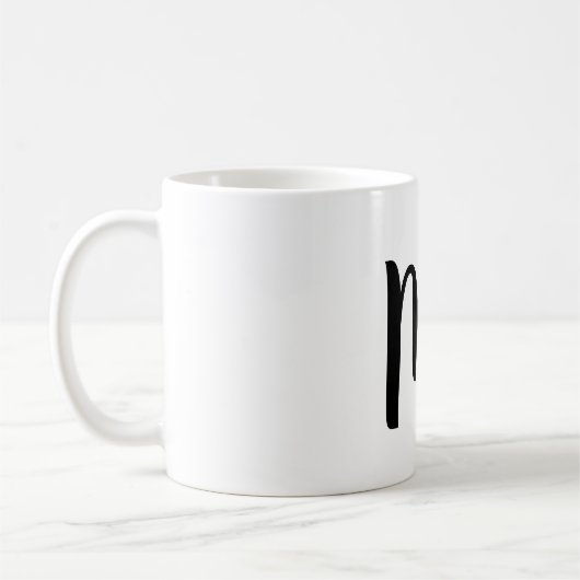 MUG SIMPLE MONOGRAMME MINIMAL ÉLÉGANT PORTE - CLÉ (Gauche)