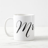 Mug Simple Mr Script Design Moderne Groom Mariage Cade (Gauche)