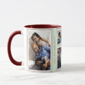 Mug Simple Noël 5 photo collage chaux bordeaux (Gauche)