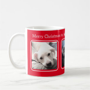 Mug Simple Noël Trois photos rouge et blanc