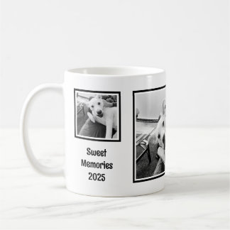 Mug Simple Noir et Blanc Trois Photo Minimaliste 2025