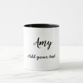 Mug simple nom minimal customisé monogramme classique (Centre)