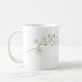 Mug Simple Olivia nom blanc roses élégantes (Gauche)