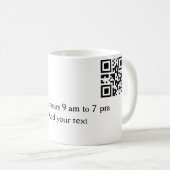 Mug Simple ouverture de bienvenue code-barres QR ajout (Devant droit)