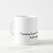 Mug Simple ouverture de bienvenue code-barres QR ajout (Devant gauche)