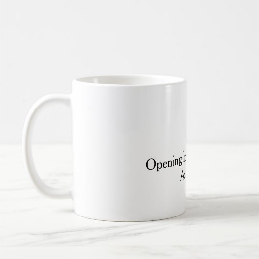 Mug Simple ouverture de bienvenue code-barres QR ajout (Gauche)