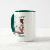 Mug Simple Peace and Joy Picture Frame Cute Dog Photo (Devant gauche)