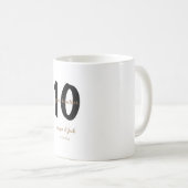 Mug simple personnalisé 10 ans nom date (Devant droit)