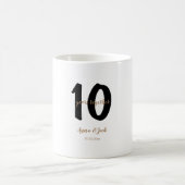 Mug simple personnalisé 10 ans nom date (Centre)