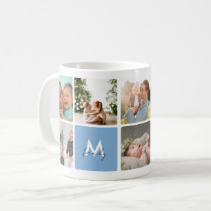 Mug Simple Photo Collage Famille moderne Maman Papa En