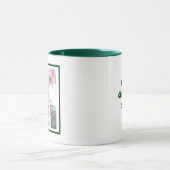 Mug Simple photo simple et initial mignon chien Noël (Centre)