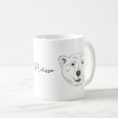 Mug Simple Polaire Tête D'Ours Tête D'Art Croquis Avec (Devant droit)