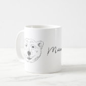Mug Simple Polaire Tête D'Ours Tête D'Art Croquis Avec (Devant gauche)