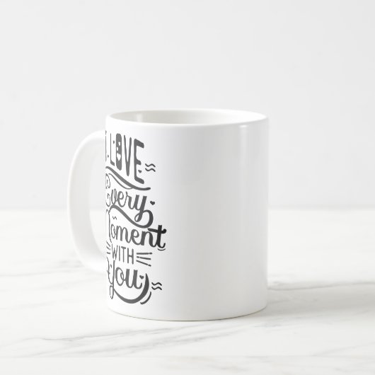 Mug Simple Positivité Charme Romantique Citation Éléga (Devant gauche)