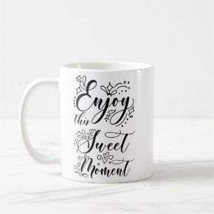 Mug Simple Positivité Doux rappel noir blanc