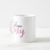 Mug Simple Positivité Élégant Moderne Élégant Rose Noi (Devant gauche)