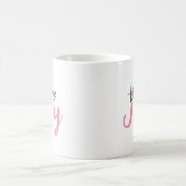 Mug Simple Positivité Élégant Moderne Élégant Rose Noi (Centre)