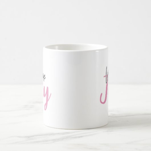 Mug Simple Positivité Élégant Moderne Élégant Rose Noi (Centre)