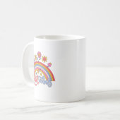 Mug Simple Positivité Jouer Retro Rainbow Flower (Devant gauche)