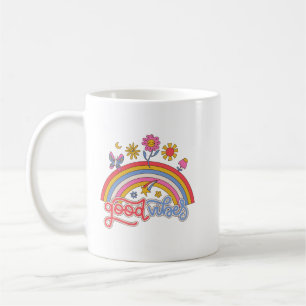 Mug Simple Positivité Jouer Retro Rainbow Flower