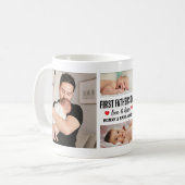 Mug Simple première Fête des pères personnalisée 4 ima (Devant gauche)