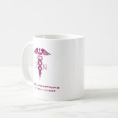 Mug Simple Red Caduceus Nurse Graduate (Devant gauche)