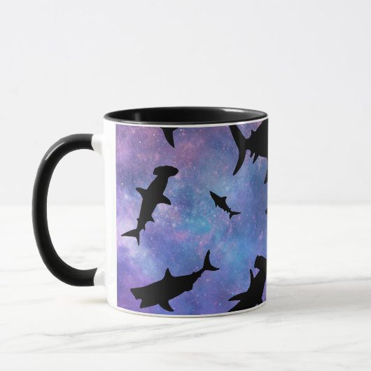 Mug Simple requin mâchoires baleine motif de galaxie o (Gauche)
