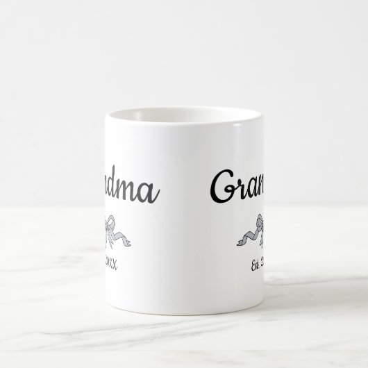 Mug Simple Script Bow Grandma Est. Year (Centre)