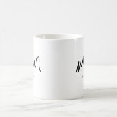 Mug Simple Script Cœur Noir Nouvelle Maman Établie Est (Centre)