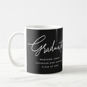 Mug Simple Script photo Graduation noire