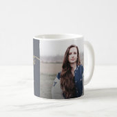 Mug Simple Script photo Marine et Gold Graduation (Devant droit)