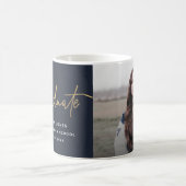 Mug Simple Script photo Marine et Gold Graduation (Centre)