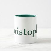 Mug simple serif moderne beau chasseur personnalisé (Centre)