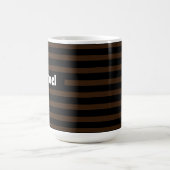 Mug Simple striped Dark et Noir Nom personnalisé (Centre)