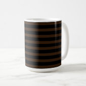 Mug Simple striped Dark et Noir Nom personnalisé (Devant droit)
