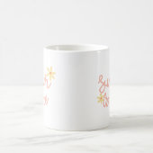 Mug Simple Sunshine Summer Pastel Pink Script Jaune (Centre)