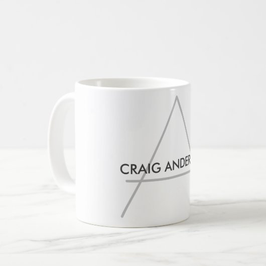 Mug Simple tendance Cute Plain Black White Ajouter un  (Devant gauche)