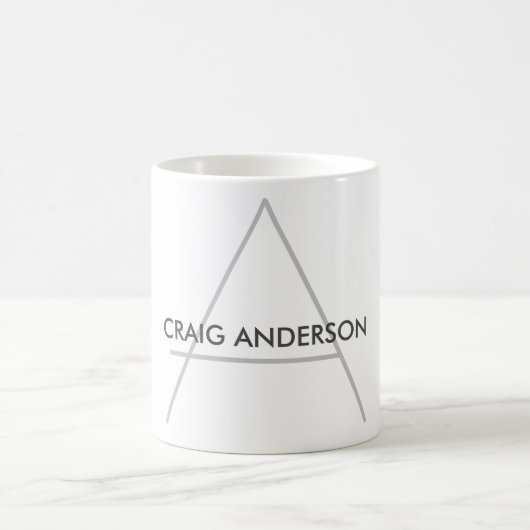 Mug Simple tendance Cute Plain Black White Ajouter un (Centre)