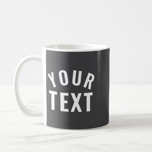 Mug Simple Text Template Womens Long Sleeve Black _1 (Gauche)