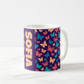 Mug Simple turguoise violet Butpe Nom motif (Devant droit)