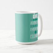 Mug Simple Turquoise Adventure Bold Typographie propre (Devant droit)