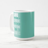 Mug Simple Turquoise Adventure Bold Typographie propre (Devant gauche)