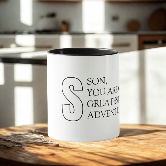 Mug Simple Typography pour Fils